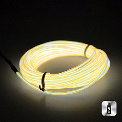 Шнур неоновый светящийся от USB 4 м, желтый