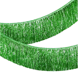 Растяжка бахрома 20см х 1,8м, металлик зеленый