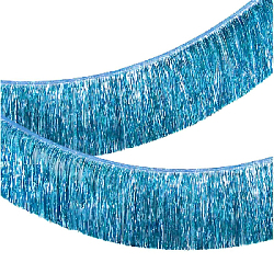 Растяжка бахрома 20см х 1,8м, металлик синий